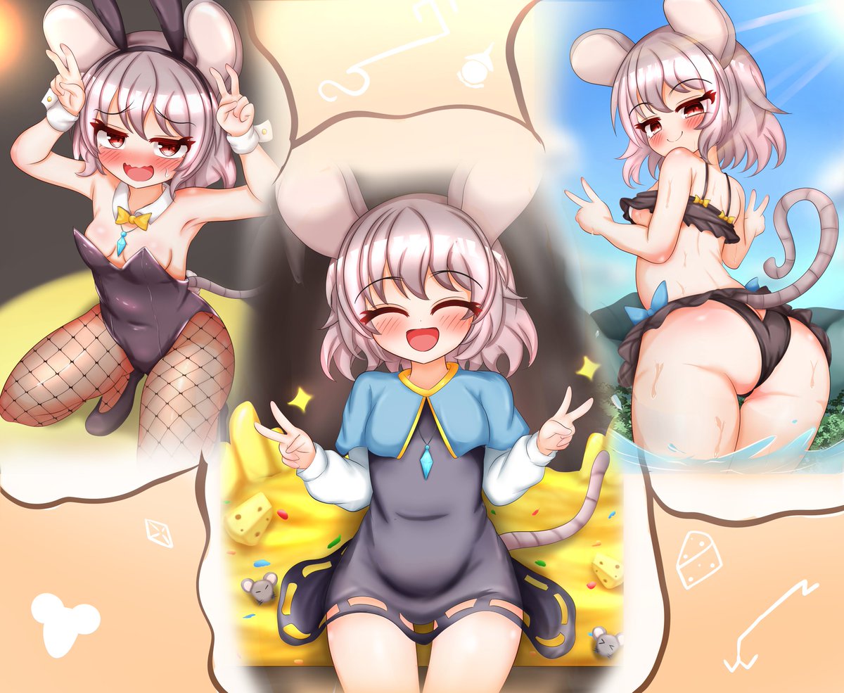 skebでダブルピースするナズーリンを描かせていただきました!
ありがとうございました! 