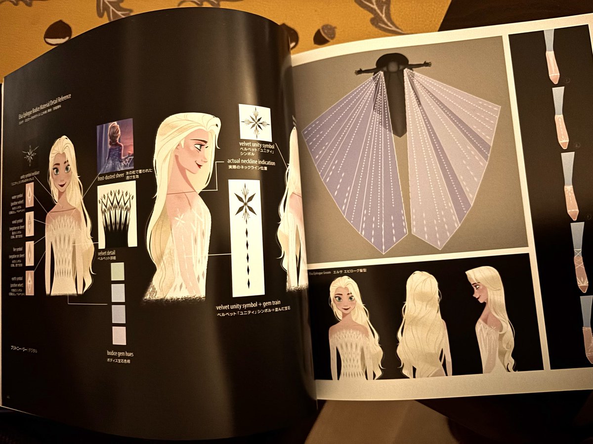 アナ雪2のアナの衣装は収穫祭だけでも100案を超えていたそうな