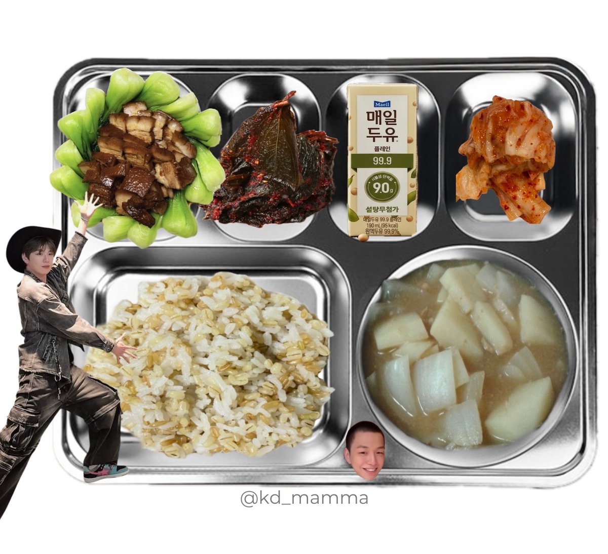 〔 2026년 2월 18일 중식 〕
찰현미밥
감자양파찌개
동파육
양념깻잎지
두유
배추김치
   ᑎ__ᑎ      ᐱ__ᐱ     ᕱ__ᕱ
   (˶.•o•˶)    ( .•ω• )    ( .•⤚• )
ଘ(ა       )    (ა🧅૮)｡   (      ٩)੭