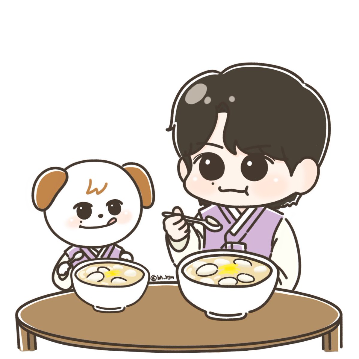 bn_kyu's tweet photo. #규현 #KYUHYUN

규현이도 규피터들도 새해 복 많이 받으세요🫶🏻
떡국도 꼭꼭 챙겨 먹기! https://t.co/BOWlCADsnU