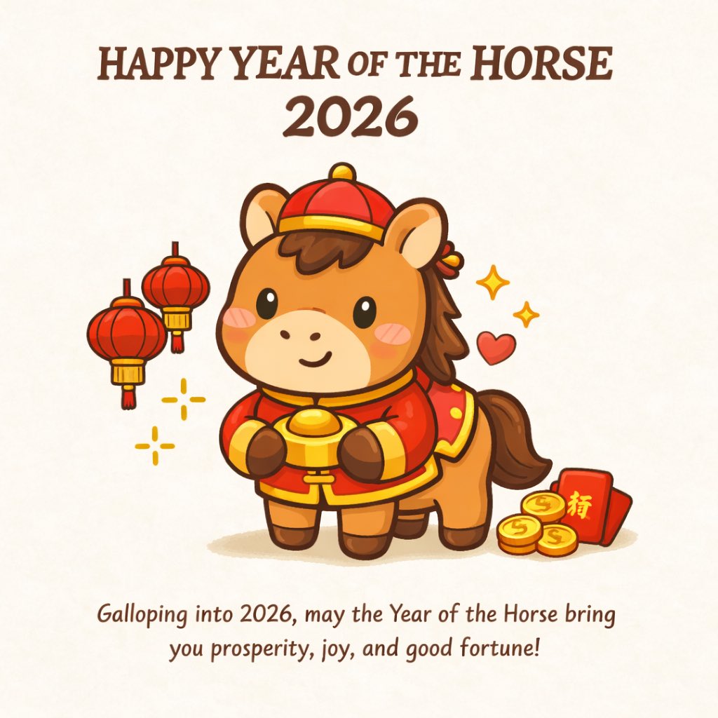 Happy Chinese/Lunar New Year of the Horse! Wishing everyone a year of good health, luck and prosperity! 🧧🧨🐴🍜#HappyChineseNewYear #HappyLunarNewYear #YearOfTheHorse