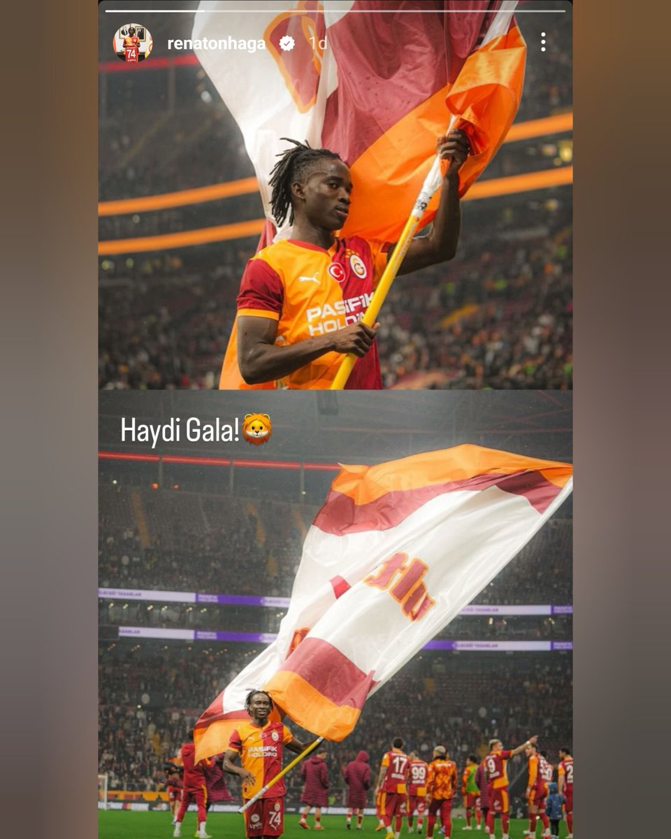 💛❤️🦁 Avrupa listesinde yer almadığı için Juventus karşısında forma giyemeyecek olan Renato Nhaga'nın paylaşımı.