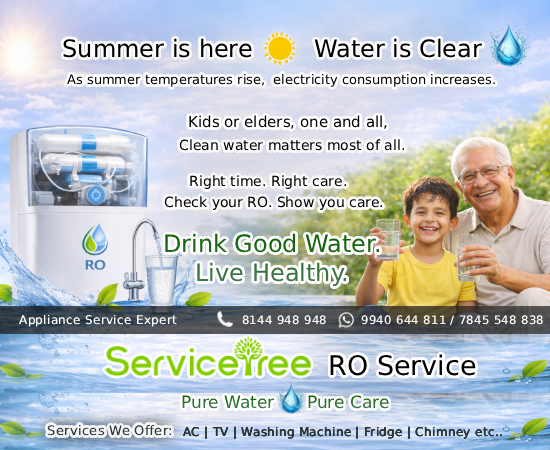 servicetreeIN's tweet photo. 💧 Clear Water, Happy Family! 🌞 Don’t ignore your RO.
Kids, elders, one &amp; all
⏰ Right Time. Right Care.
💧 Drink Good Water. Live Healthy.
📞 Missed Call: 8144 948 948 | WhatsApp: 9940 644 811 / 7845 548 838

#RORepair #ROService #RightCare #ApplianceCare #ServiceTree https://t.co/uOxLUxBjbj