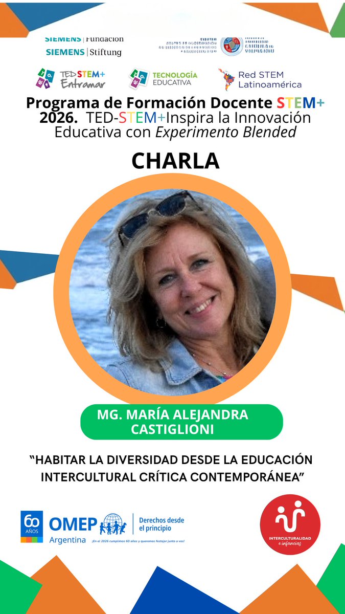 Ponencia 

El próximo 19 de febrero a las 9 hs,en el marco de la formación docente de STEM+ Experimento Blended, la Mg. María Alejandra Castiglioni brindará la conferencia:

🗣️ “Habitar la diversidad desde la educación intercultural crítica contemporánea”

 💬✨