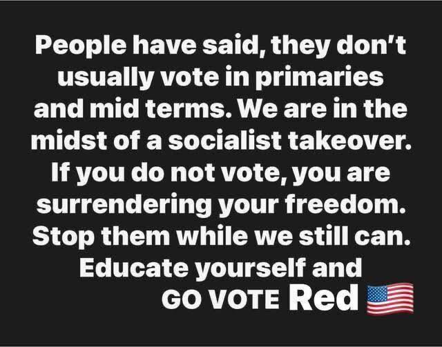 The times when you could just coast and let others deal with the issues is LONG over!!

Everyone needs to vote EVERY TIME!!!