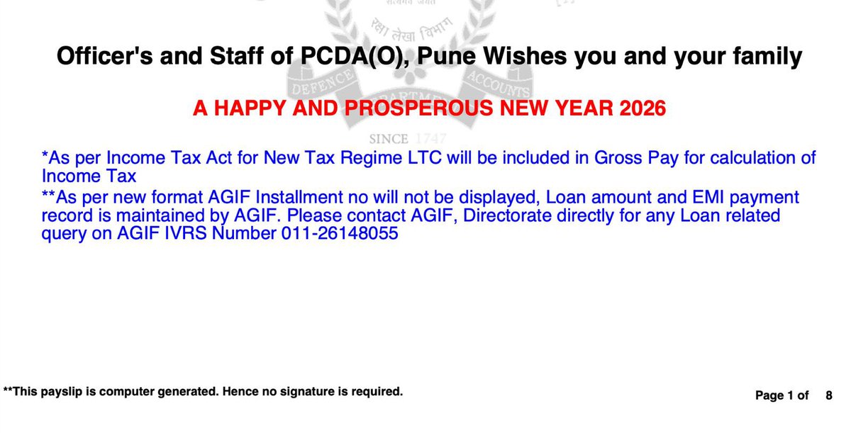 DefenceBrat's tweet photo. This is nothing. Even routine LTC tickets are now being counted as taxable income and look at #PCDA audacity that they chose to share it with happy new year wishes. They are the biggest enemy to our offrs within country. 

Govt needs to understand that A soldier doesn’t volunteer to be posted to places like valley or NE; if he is sent away from home in the line of duty, why should the travel allowance be taxed when it wasn’t taxed earlier?

The armed forces have arguably faced significant setbacks over the past decade; and unfortunately they cannot push back directly, as they are not permitted to form unions to advocate for their rights. That responsibility therefore falls on the generals to stand up for their troops.