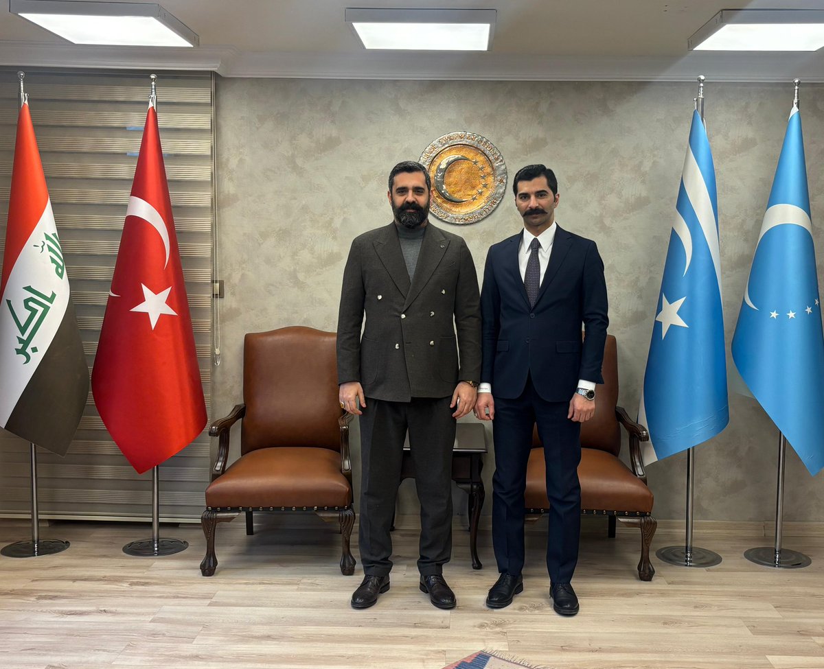 Türkmeneli Öğrenci ve Gençler Birliği Genel Başkanı Murat İMADETTİN, Irak Türkmen Cephesi Türkiye Temsilcisi M. Kutluhan YAYÇILI’yı makamında ziyaret etti