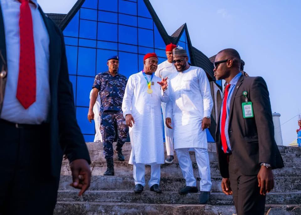 Dr_A_Mustapha's tweet photo. A brief exchange on the sidelines; one that reflects the importance of alignment between national vision and subnational action in shaping transformative outcomes.

At the Energy Commission of Nigeria, we remain focused on advancing Bola Ahmed Tinubu’s solarization initiative through strong state collaboration to expand solar access nationwide.

I appreciate H.E Senator @Hope_Uzodimma1 for his openness to ideas and innovation, reinforcing our shared resolve to deliver a resilient and sustainable energy future for Nigerians under the Renewed Hope framework. 

#EnergyCommissionNG

___ DAM