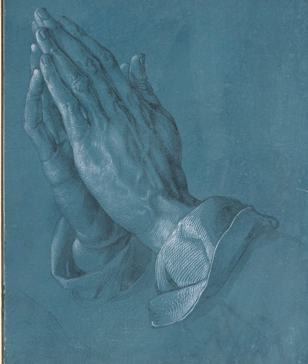 hekint's tweet photo. Did the model for Albrecht Dürer’s praying hands suffer from diabetes mellitus? It has been suggested that the bent little finger on the right hand, identified as a possible instance of Dupuytren’s contracture, also supports the diagnosis of diabetes mellitus. Read more by Drs. William R. Albury & George M. Weisz: https://t.co/VK56wn4K2d