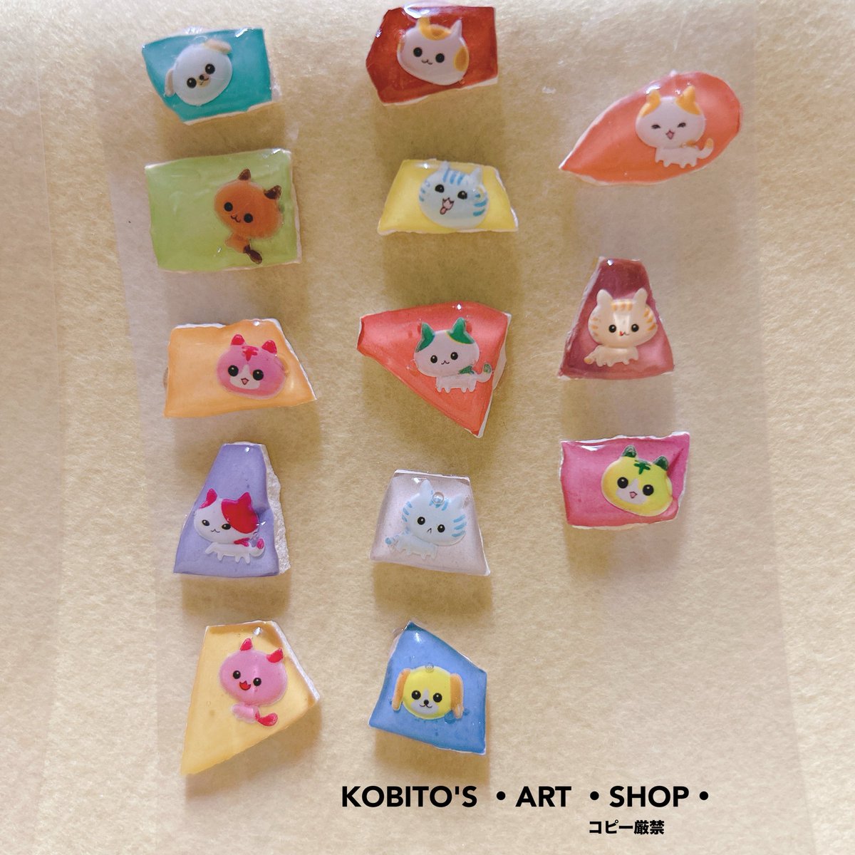 KOBITOSARTSHOP's tweet photo. 流行りに乗っかって
タイルでシール作ってみました🤣
ぷっくり可愛いタイルシール完成✨
#モザイクタイル
#タイルでシール
#オリジナルシール
#久々にX投稿 https://t.co/zL9YuRAPpR