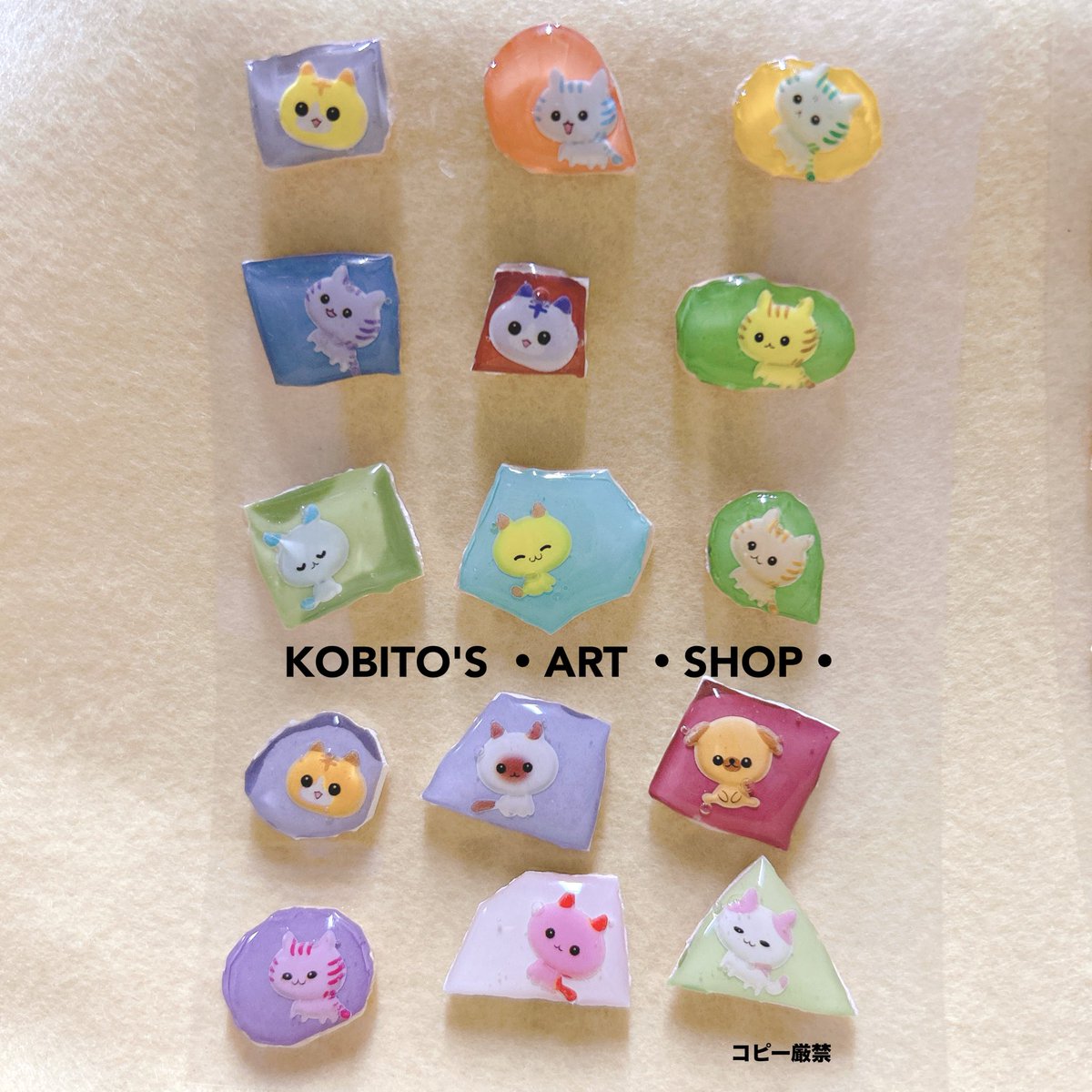 KOBITOSARTSHOP's tweet photo. 流行りに乗っかって
タイルでシール作ってみました🤣
ぷっくり可愛いタイルシール完成✨
#モザイクタイル
#タイルでシール
#オリジナルシール
#久々にX投稿 https://t.co/zL9YuRAPpR