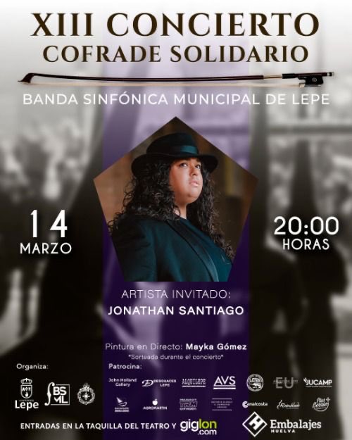 Familia, el SÁBADO, día 14 de MARZO, estaré como Artista Invitado junto a la BANDA SINFÓNICA MUNICIPAL DE LEPE, en el XIII CONCIERTO COFRADE SOLIDARIO.
Será en el Teatro Juan Manuel Santana de Lepe, a partir de las 20:00 H.
Entradas en giglon.com/todos?idEvent=….
<a href="/barcialopodus/">Francisco barcia</a>.