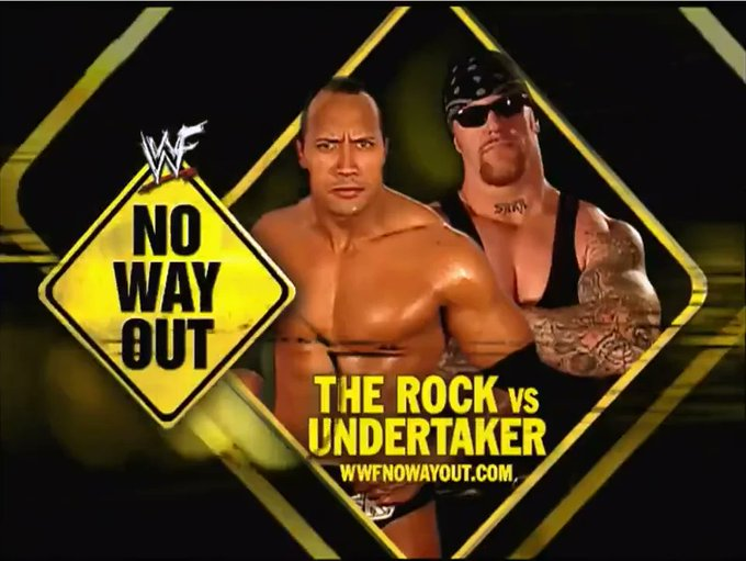 wrestle_hist's tweet photo. 2/17/2002
The Rock defeated The Undertaker at No Way Out from the Bradley Center in Milwaukee, Wisconsin.
#WWF #WWE #NoWayOut #TheRock #ThePeoplesChampion #TheBramaBull #TheGreatOne #TheFinalBoss #IfYaSmell #JustBringIt #TheUndertaker #TheAmericanBadass #BigEvil https://t.co/ykc1vhmmfV