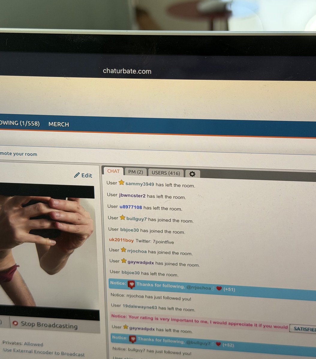 7pointfive's tweet image. Thanks so much for joining my stream today! 

400+ horny viewers! #chaturbate