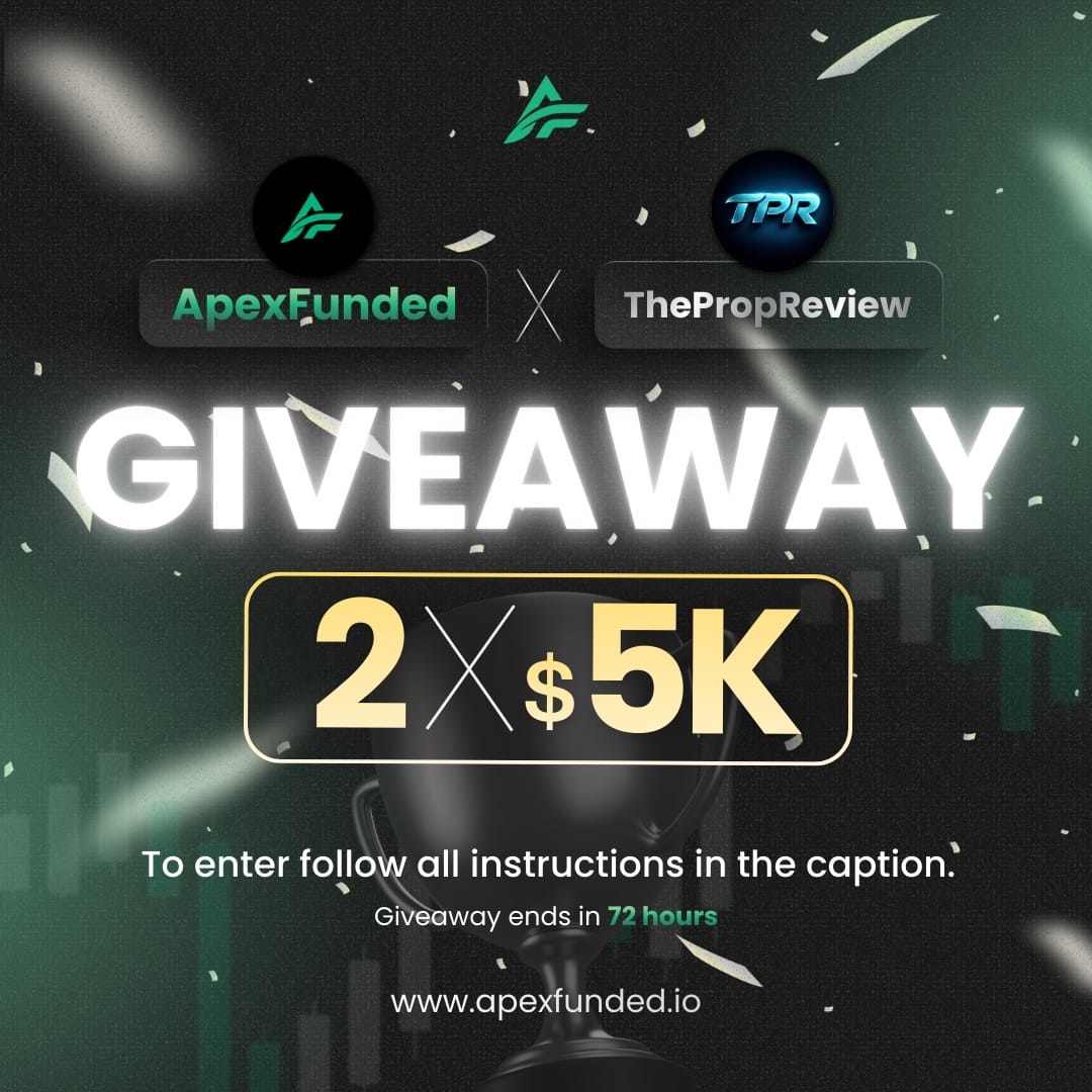 Giveaway Time 🎁

1. Follow  : <a href="/myapexfunded/">ApexFunded</a> | <a href="/ThePropReview/">The Prop Review</a>
2. Tag 3 friends 
3. Register 👇 
apexfunded.io
4. Join discord 👇
discord.gg/apexfunded

5. Engage with my pinned post and quoted post 🫶

GOOD LUCKY ☘️