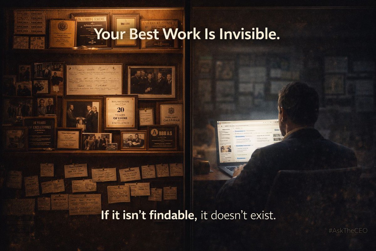 avrohomg's tweet photo. A 20-year track record means nothing
if no one can find it.

In 2026, buyers form opinions before the first call.

If your best customers aren’t speaking somewhere a stranger can hear them,
your reputation is invisible.

If it isn’t findable, it doesn’t exist.

#B2B #CustomerProof

Read the full article
👇 
https://t.co/1pieptokkj