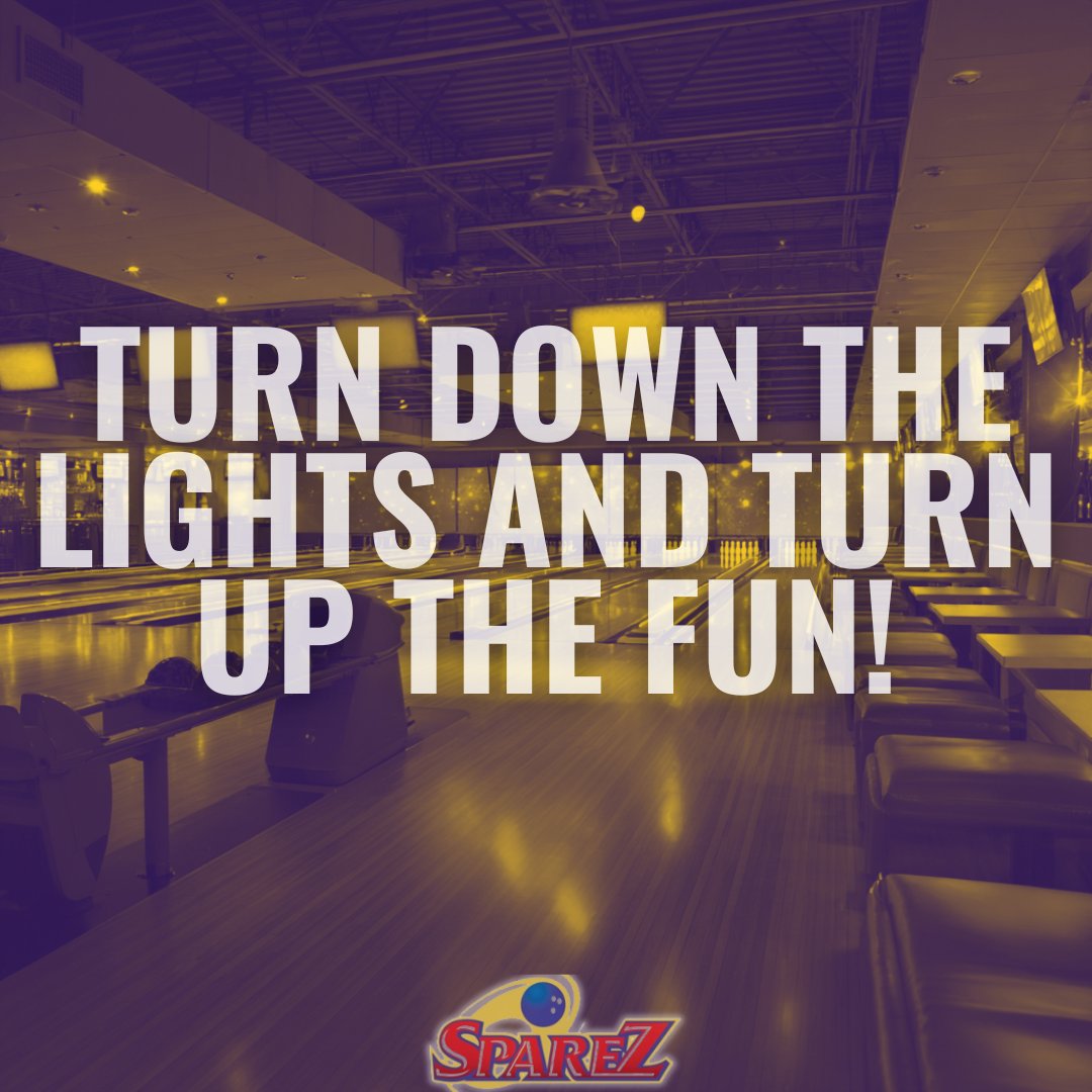 SpareZBowling's tweet photo. When the lights go down, the fun lights up! Lightning Strikes® bowling brings music, glow lights, and high-energy vibes to SpareZ. A perfect night out for teens, families, and anyone who loves bowling with flair. https://t.co/1W792r3G5r