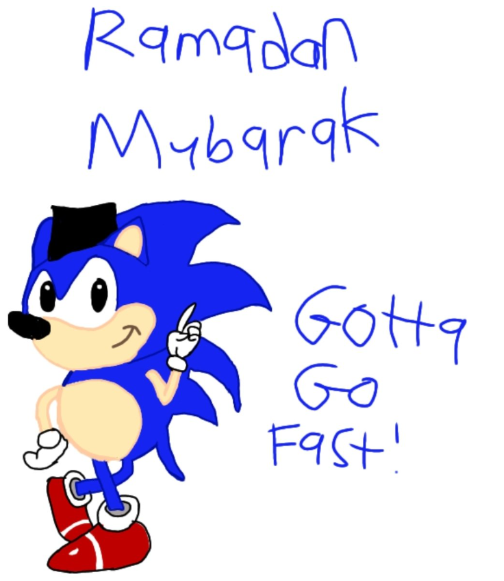 HarisCountrys's tweet photo. Classic Sonic wishes everyone Ramadan Mubarak!

He says you Gotta Go Fast! https://t.co/X4BKueh5B9