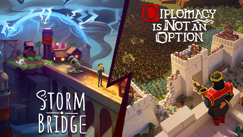 Stormbridge + Diplomacy is Not an Option bundle. I couldn’t have wished for a better pairing.

Big thanks to <a href="/Door407/">Door 407</a>  for an awesome collab ❤️

#indiedev #indiegames