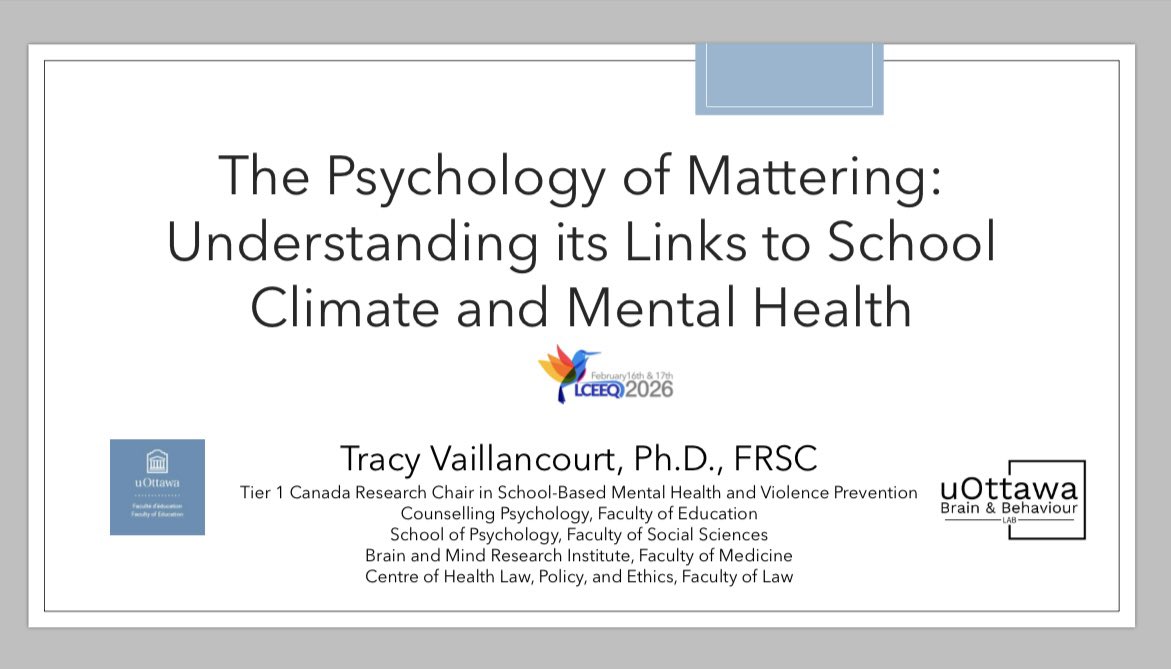 Tracy Vaillancourt, PhD FRSC tweet media