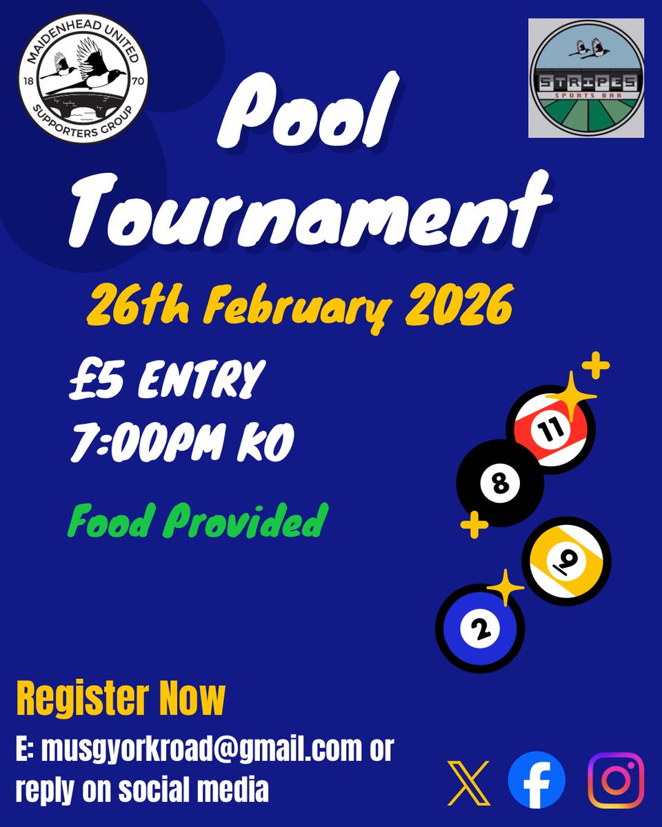 A few places still available - sign-up quick <a href="/MUFCYorkRoad/">Maidenhead United</a> <a href="/mufcjuniors/">Maidenhead United FC Juniors</a>