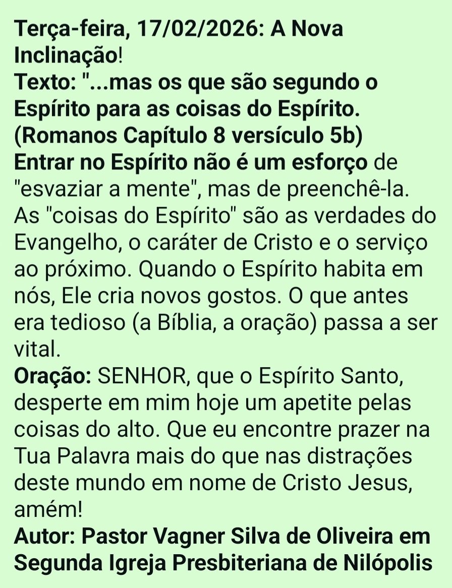 2ipn's tweet photo. Semana de Devocionais de 15 a 20/02/2026 Habitados pelo Espírito: https://t.co/k2KJyQiP1C