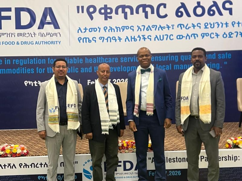 bloompubhealth's tweet image. Our CEO @drchimezie and Zelalem Mamo, Our Country Director in Ethiopia, attended a recognition event hosted by the Ethiopian Food and Drug Authority #EFDA to acknowledge and honor partners whose technical and strategic support contributed to EFDA’s achievement of #WHO ML3 status.