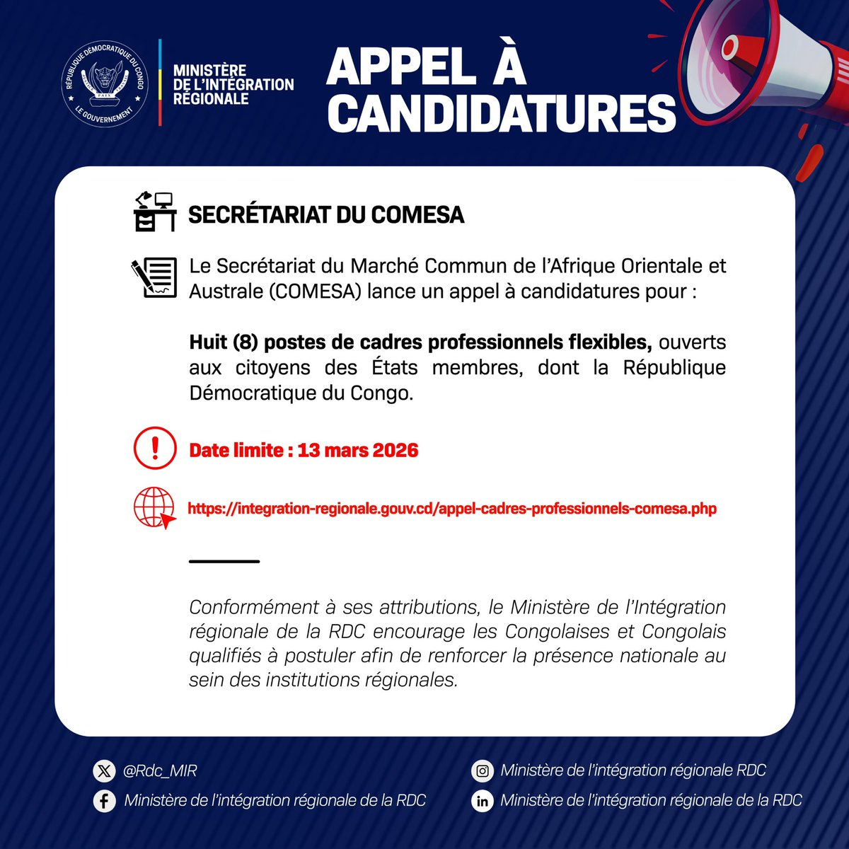 Ministère de l’Intégration Régionale tweet media