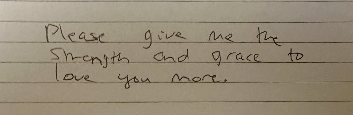 I realise that I don’t love God enough.