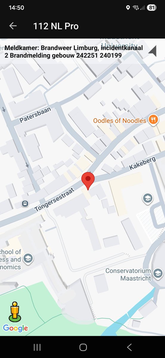 Brandmelding Gebouw in Maastricht