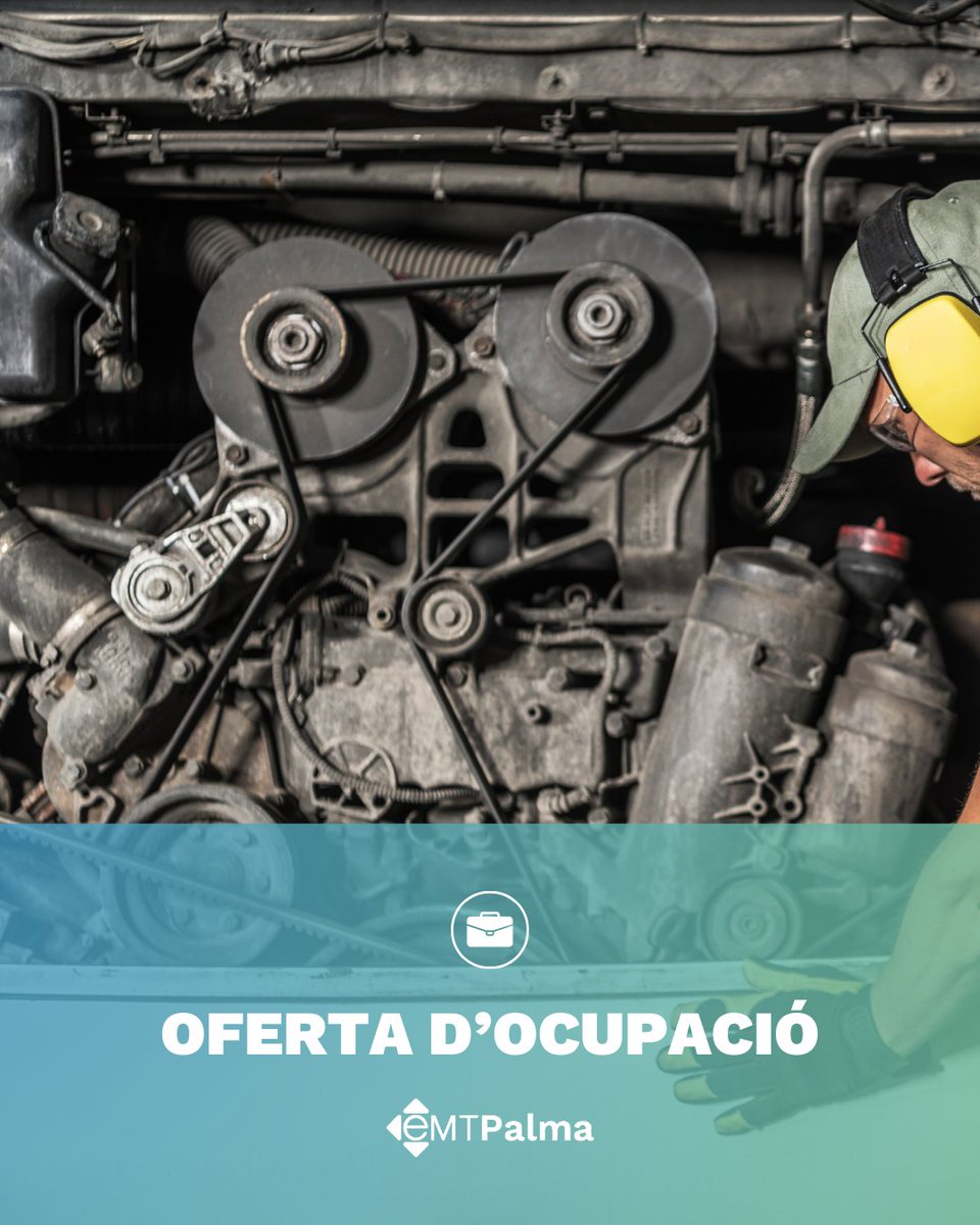 EMT_Palma's tweet photo. 💼 Obert el termini per presentar-se a les noves ofertes de feina a l’EMT Palma:

Concurs-oposició per nous conductors i conductores 🚍
Concurs-oposició per a oficials tècnics de taller. ⚙️

🔎 Consulta els requisits i presenta la teva sol·licitud a través de la seu electrònica de l’EMT Palma: https://t.co/K3op7mJwaK

-

💼 ¡Abierto el plazo para presentar-se a las nuevas ofertas de trabajo en la EMT Palma!

Concurso-oposición para incorporar nuevos conductores y conductoras. 🚍
Concurso-oposición para oficiales técnicos de taller. ⚙️

🔎 Consulta los requisitos y presenta tu solicitud a través de la sede electrónica de la EMT Palma: https://t.co/K3op7mJwaK

#EMTPalmaAmbTu #SomunEquip #ÉsMobilitat #OfertaTrabajo #OfertaFeina #Palma