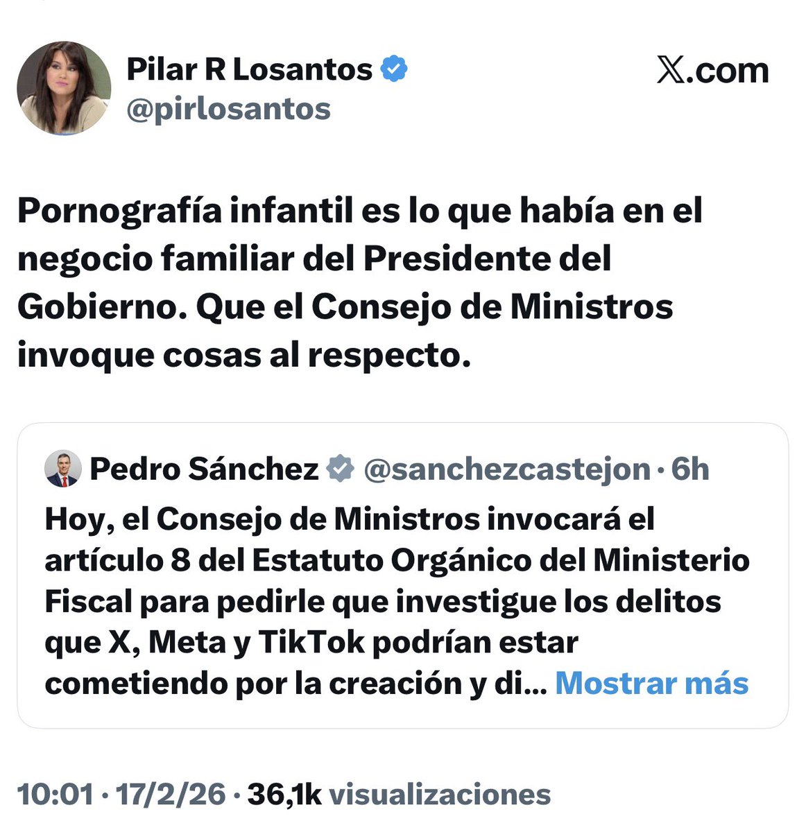 Yo soy Pedro Sánchez y te meto una denuncia, te llevo a juicio y me aseguro de que entres en la cárcel y no vuelvas a ver la luz del día.
