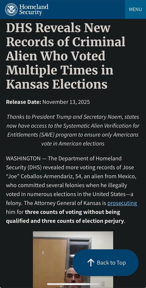 Back in November, <a href="/DHSgov/">Homeland Security</a> found one — a “criminal alien” who voted despite not being a US citizen. 

As it turns out, he was a green card holder who, the <a href="/nytimes/">The New York Times</a> reports, voted for Donald Trump — three times. 

nytimes.com/2026/02/16/us/…