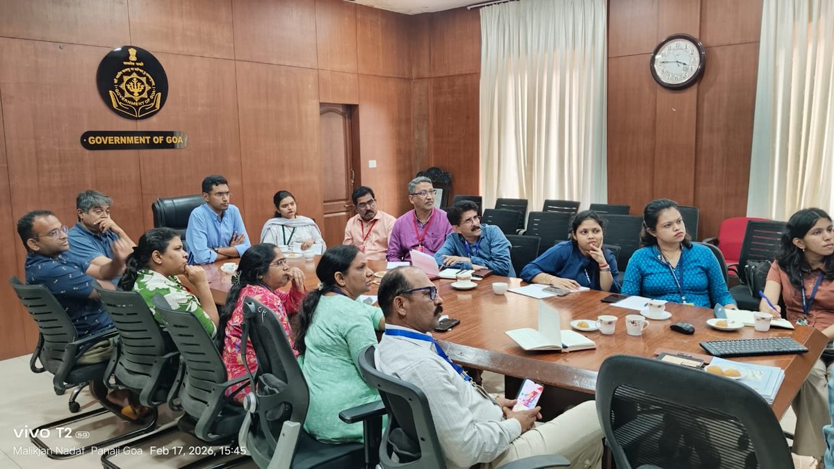 dip_goa's tweet photo. A presentation on the "National Aquifer Mapping (NAQUIM)" outputs for North Goa District was made by the "Central Ground Water Board (CGWB)" in the Conference Hall of the Collectorate, North Goa, Panaji, in the presence of Shri Ankit Yadav, IAS, Collector, North Goa.

The presentation highlighted key findings on groundwater status and aquifer characteristics based on pre-monsoon and post-monsoon assessments. Detailed data on groundwater levels, recharge conditions, and sustainability aspects of aquifers in the district were shared.

Senior officials from the Water Resources Department (WRD), Goa State Biodiversity Board (GSBB), Drinking Water Department, and Goa State Pollution Control Board (GSPCB) attended the meeting. The concerned departments will review the report and take necessary action for sustainable groundwater management.

@Coll_NorthGoa