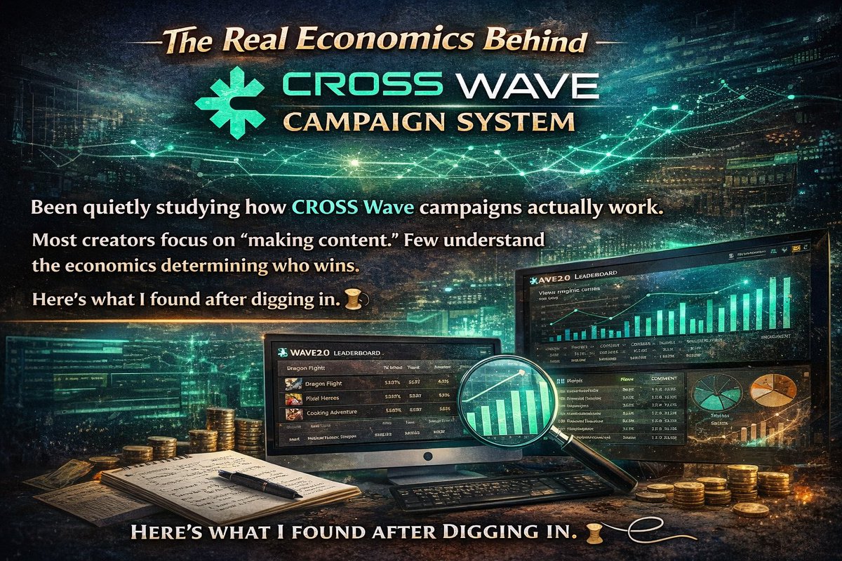 psychoopath420's tweet image. Been quietly studying how CROSS Wave campaigns actually work.
Most creators focus on "making content." Few understand the economics determining who wins.
Here's what I found after digging in. 🧵
#CROSSWave #CreatorEconomy #StreamFi