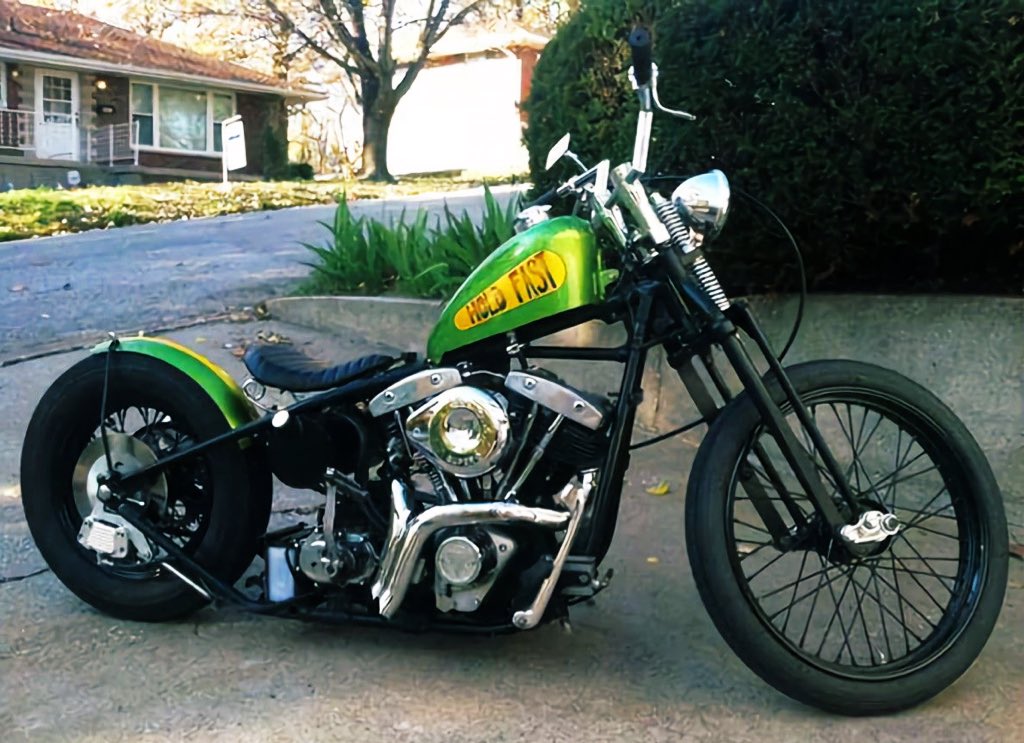 Kimley002's tweet image. Gorgeous Shovelhead 💚🖤