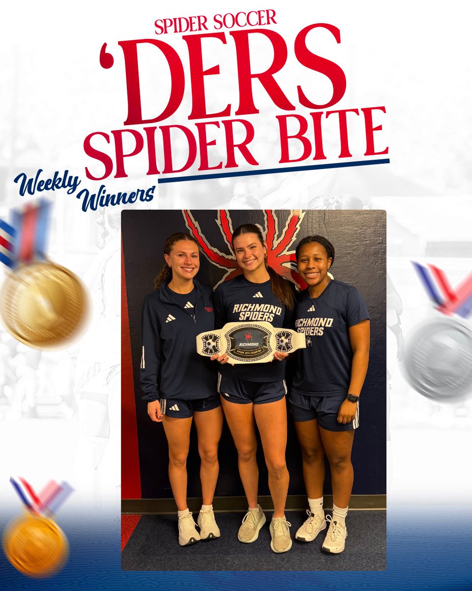 SpiderSoccer's tweet image. A battle to the top in Week 5! Congratulations to our Spider Bite Champions!!!🕷️🕸️
🥇Emma Newman 
🥈Sophia Jurado
🥉 Kingsley Hughes
#Dedication #Excellence #Responsibility #Selflessness