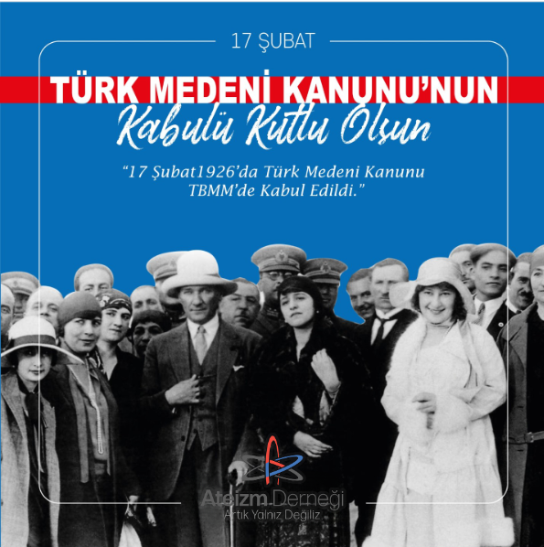 Ateizm_Dernegi's tweet photo. MEDENİ KANUN, 
LAİKLİĞİN VE 
ÖZGÜRLÜĞÜN VAZGEÇİLMEZİ

Laiklik ilkesinin, kadın haklarının ve hukuk devletinin yerleşmesini ve kalıcılaşmasını sağlayan kanunlardır. 17 Şubat 1926'da Medeni Kanun’un kabulüyle; bireylerin inanç, cinsiyet ve yaşam tarzı farkı gözetilmeksizin hukuk önünde eşitliğini güvence altına alan tarihsel bir adım atıldı. Kadın–erkek eşitliği, çağdaş aile yapısı ve yurttaşlık bilincinin gelişimi açısından Medeni Kanun, demokratik ve laik bir toplumun temel dayanaklarından biri... Ateizm Derneği olarak, evrensel hukuk ilkeleri doğrultusunda, bilimin ve insan haklarının rehberliğinde bu kazanımların korunmasını ve güçlendirilmesi için mücadelemizi sürdürüyoruz.
#MedeniKanun #Laiklik #SekulerHukuk #DinVeDevletAyrimi #HukukunUstunlugu #EşitYurttaşlık #BilimselDusunce #Aydinlanma #OzgunBirey #CumhuriyetDegerleri #InsanHaklari #ToplumsalEsitlik #VicdanOzgunlugu #AkilVeBilim #ModernToplum