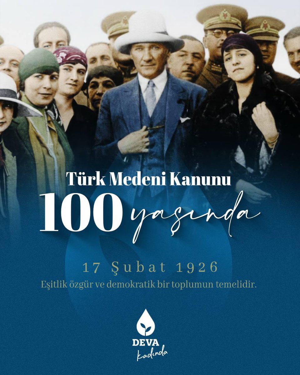 100 yıl önce Medeni Kanun’la kadınlar bu ülkede özne oldu.
Haklarımız bir lütuf değil, Cumhuriyetin temel kazanımıdır.
Bugün de yarın da Medeni Kanun’u savunmaya devam edeceğiz. #MedeniKanun100Yaşında