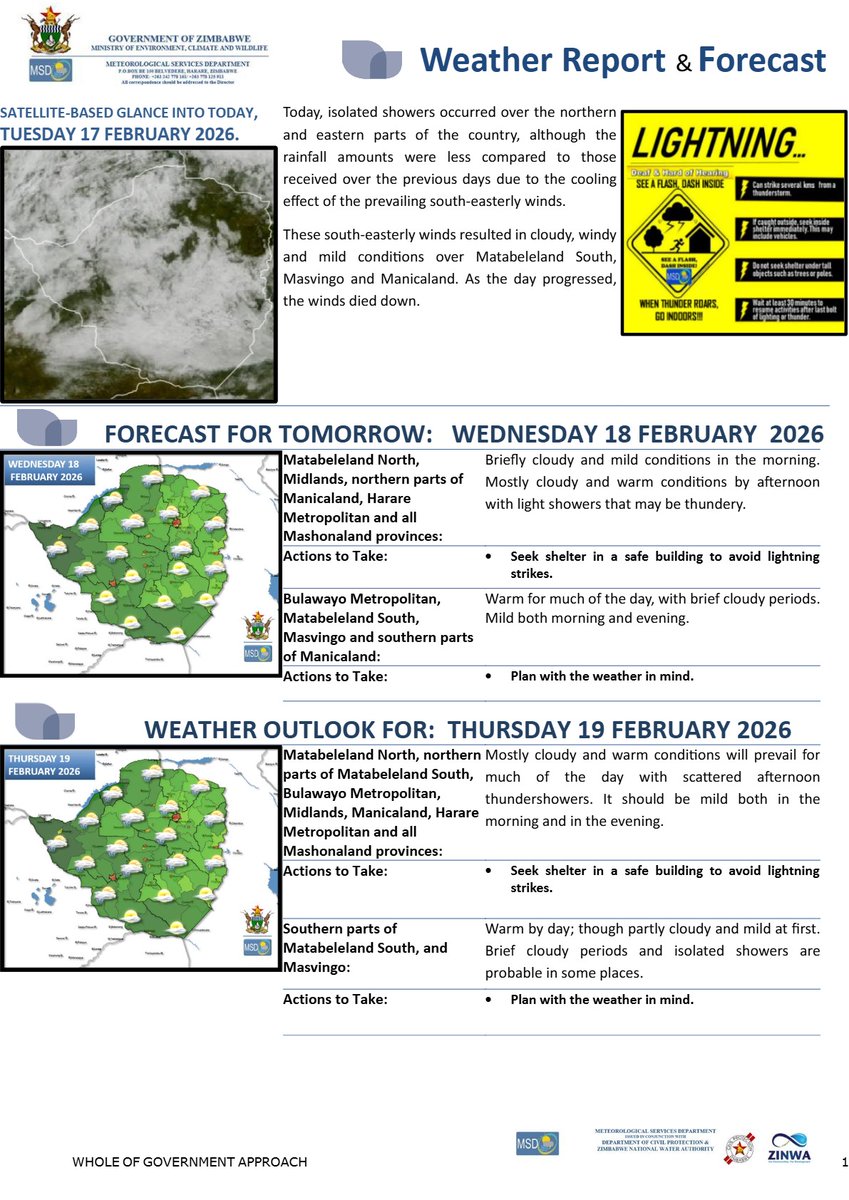 Meteorological Services Department of Zimbabwe tweet media