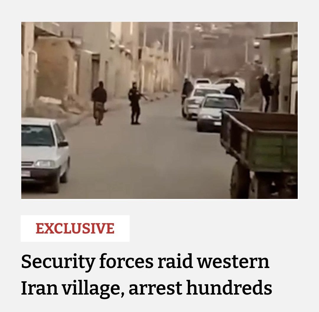etherealbloooom's tweet image. 🚨🚨 PAY ATTENTION 🚨🚨

In the early morning hours of Monday, security forces launched a large-scale raid on #Chenar village in Asadabad county, Hamedan province, surrounding the area and detaining hundreds of residents.

The operation began around 4:30 a.m., with dozens of