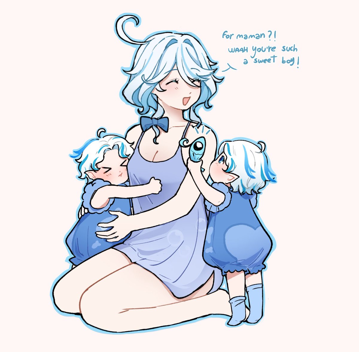 She loves Neuvi so much she had to make two copies of him #neuvifuri