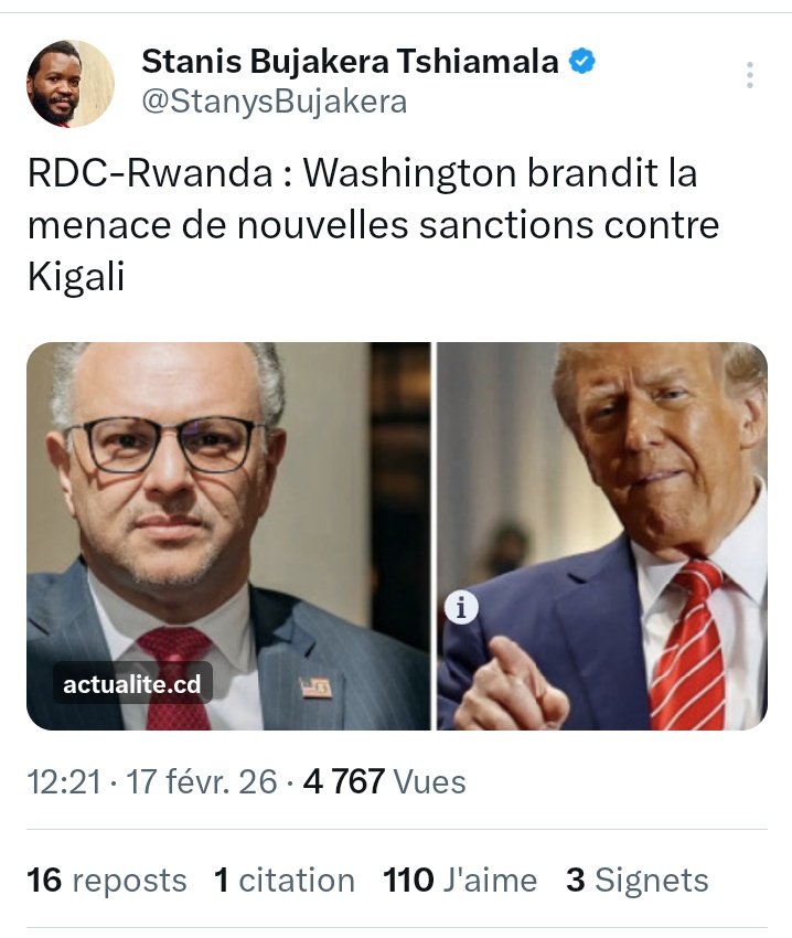 RiffEneli's tweet image. L'administration #DTrump a clairement compris que la source des massacres à l'est de la République Démocratique du Congo est liée à Kigali. Il est à prévoir qu'un dictateur s'effondrera très prochainement, n'en doutez pas. 🙄🙄