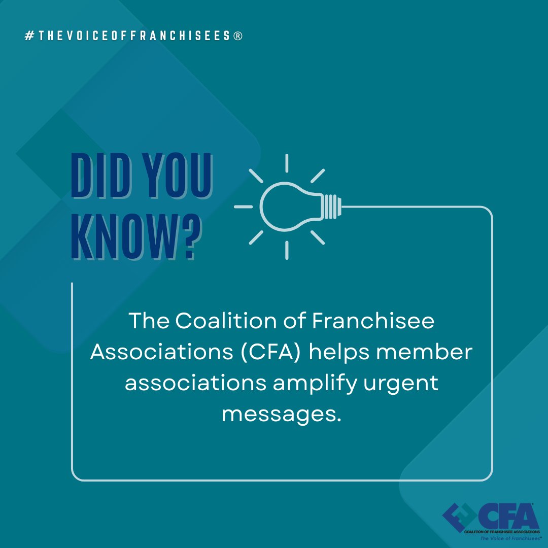 The Coalition Of Franchisee Associations tweet media