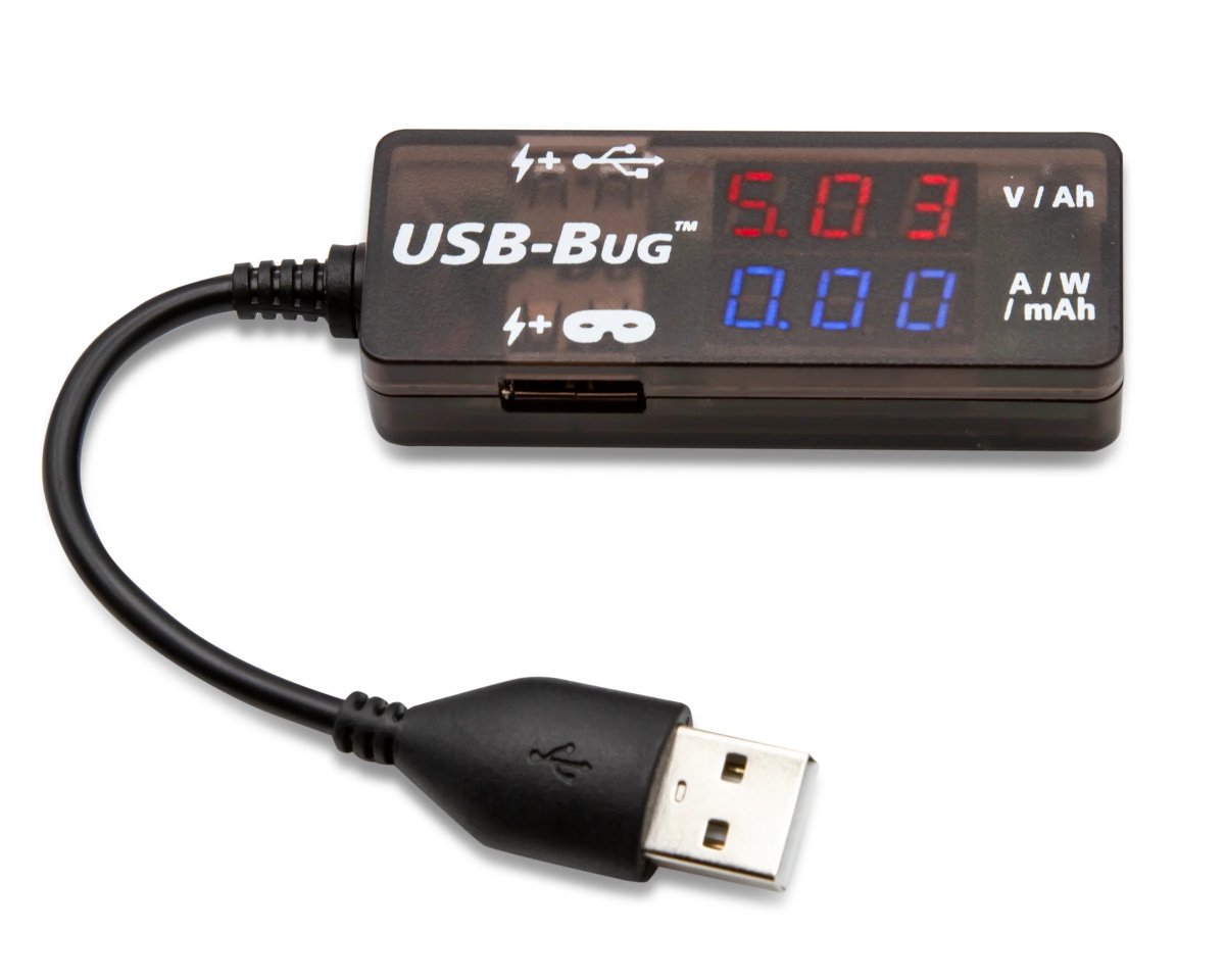 The Triplett USB-Bug is specifically engineered to test the power (0 to 99.9W), voltage (3.2 VDC to 30 VDC), and current (0 to 3 Amps) of USB 2.0 or USB 3.0 charging ports with over-voltage, under-voltage and over-current indicators. 
Learn more: bit.ly/3EtvSqG