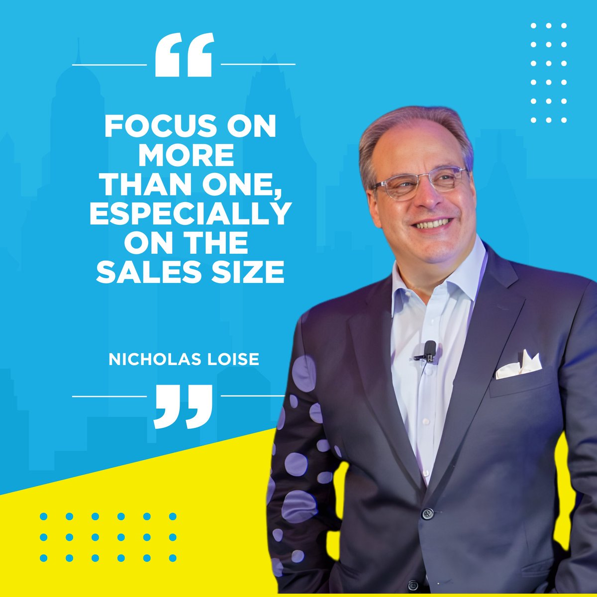 This quote from Nicholas Loise is fire 🔥🔥🔥

Focus on more than one, especially on the sales size. Thank you so much for being on the show! 

▶️ the whole episode at youtu.be/Siksq-LqJOU

#scalearchitects #coaching #consulting