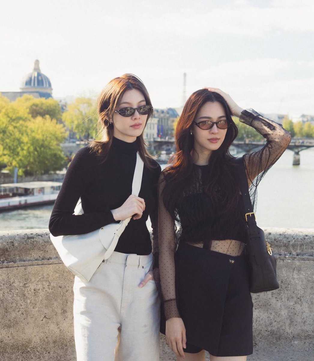 KMayaKwangbae's tweet image. รูปพี่รัญชน์น้องนีน in ปารีสสสส 👀
