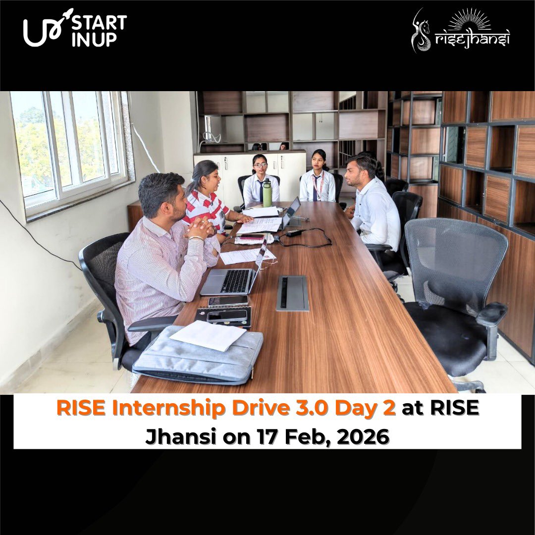 RiseJhansi's tweet photo. RISE Internship Drive 3.0 – Day 2
RISE Jhansi | 17 Feb 2026
Successful Day 2 with enthusiastic student participation. The session focused on internship opportunities, startup exposure, and skill development.
#RISEJhansi #InternshipDrive #IMGlobal #incubationmasters https://t.co/I4CsqWV26a