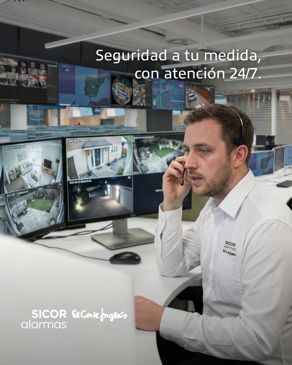 En SICOR alarmas El Corte Inglés analizamos tu hogar y adaptamos el sistema a tus necesidades.

Nuestra CRA propia vigila 24/7 y actúa con rapidez ante cualquier señal. Tecnología avanzada y atención permanente para ofrecerte una seguridad cercana y profesional 💚