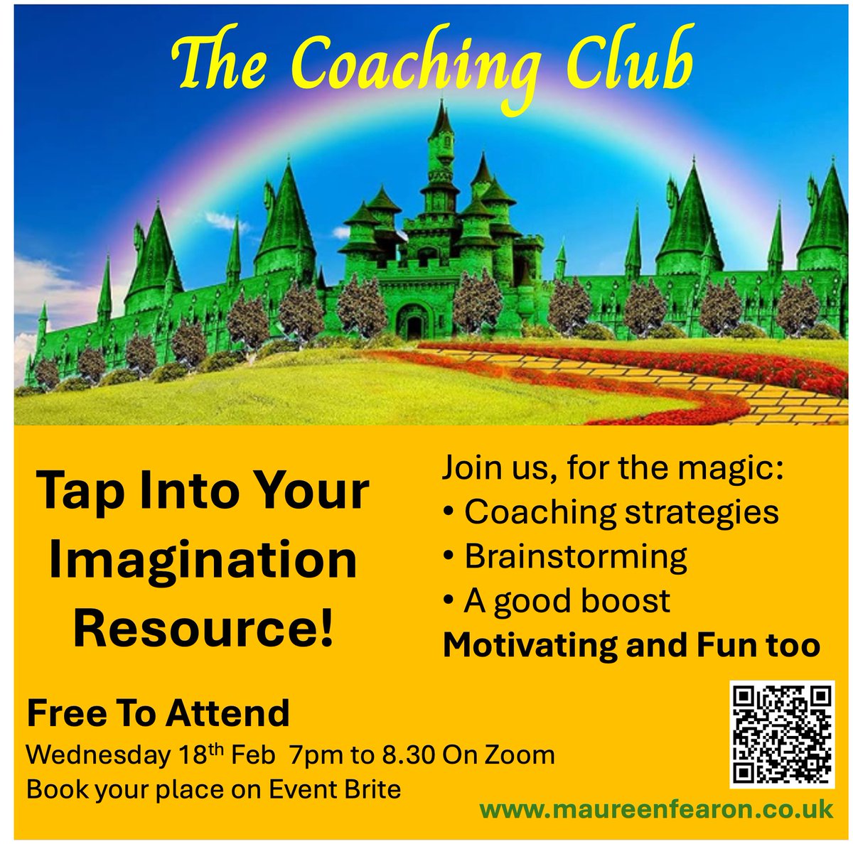 happyfearon's tweet photo. Your imagination isn’t just for dreaming – it’s for achieving! Join The Coaching Club this month to learn simple ways to break barriers, heal and move forward and its genuinely FREE. #GrowthMindset #CoachingForAll https://t.co/UM1BWprdEG